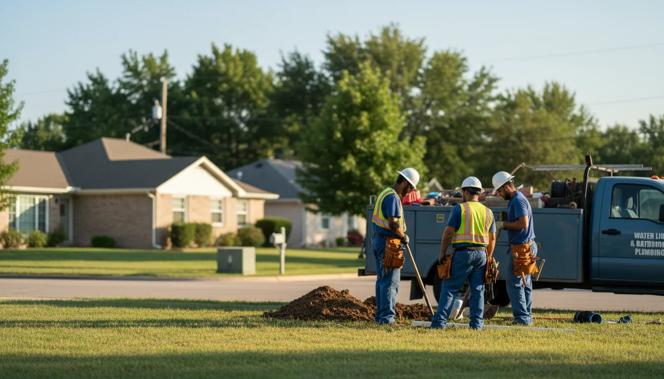 Residential water line and bathroom plumbing service in Elm Grove, LA